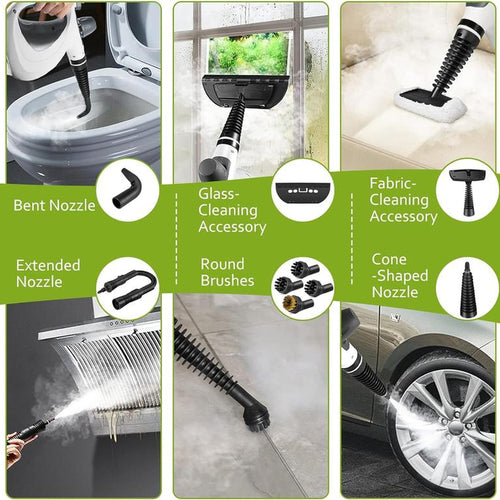 Load image into Gallery viewer, Pressurized Handheld Steam Cleaner &amp; Rechargeable Spin Scrubber
