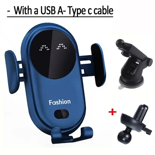 Load image into Gallery viewer, AutoGrip Wireless Car Charger – Infrared Sensor Mount &amp; Fast Charging Stand for iPhone &amp; Samsung
