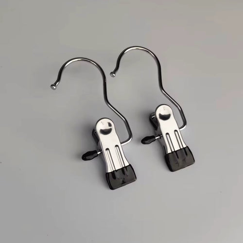 Load image into Gallery viewer, SpaceSaver 360° Rotating Boot Hanger – Portable &amp; Space-Saving Stainless Steel Clip for Closet &amp; Travel
