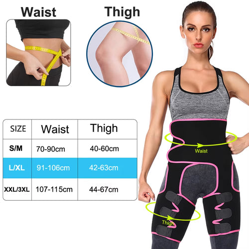 Load image into Gallery viewer, Body 3-In-1 Waist and Thigh Trimmer for Women Weight Loss Butt Lifter Waist Trainer Slimming Support Belt Hip Raise Shapewear
