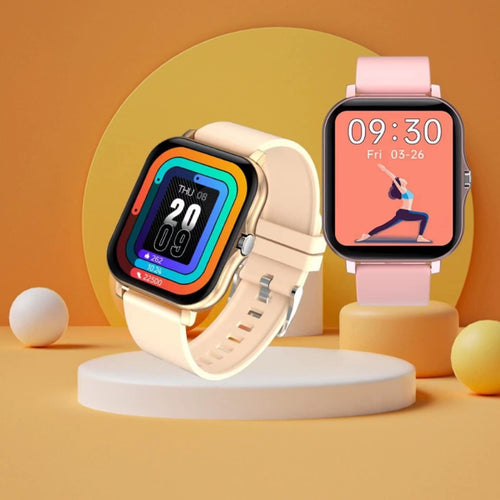 Load image into Gallery viewer, Smart Fitness Tracker Watch for Android/Ios - IP68, Heart Rate/Blood Oxygen/Sleep Monitoring, 8 Sports Modes, Breath Training, Weather Updates - 1.69-Inch Display for Men and Women (Rose Gold)
