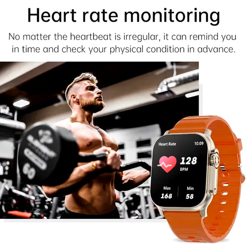 Load image into Gallery viewer, T900Ultra Smartwatch Bluetooth Talk Smartwatch Message Alert Heart Rate Monitor Sports Watch for Android IOS Men Women
