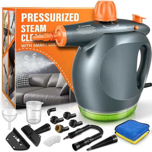 Load image into Gallery viewer, Pressurized Handheld Steam Cleaner &amp; Rechargeable Spin Scrubber
