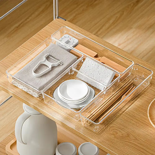 Load image into Gallery viewer, ClearNest Organizer – Transparent Anti-Scratch Drawer Storage Box for Cosmetics, Office &amp; Home
