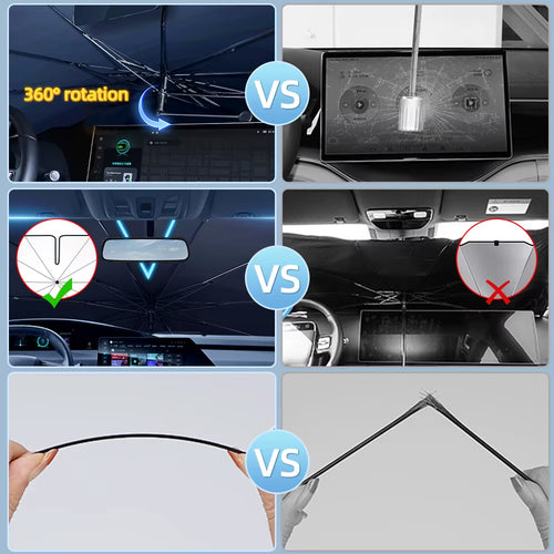 Load image into Gallery viewer, SunShield 360 – Rotatable Umbrella-Style Car Windshield Sunshade with UV &amp; Heat Protection
