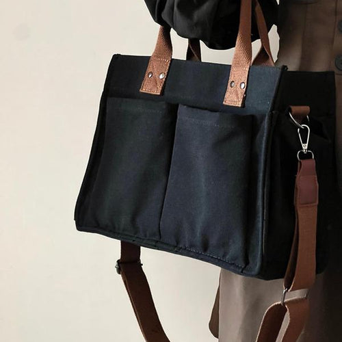Load image into Gallery viewer, Large Capacity with Removable Bottom Canvas Tote Bag
