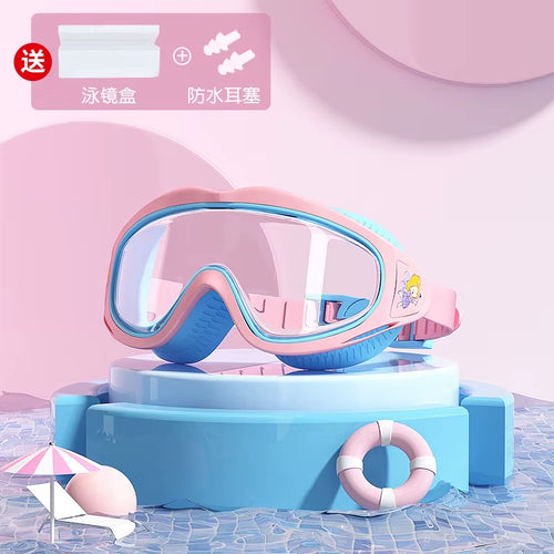Load image into Gallery viewer, AquaChamp Kids Swim Set – Waterproof Anti-Fog Swimming Goggles &amp; Cap with Protective Case
