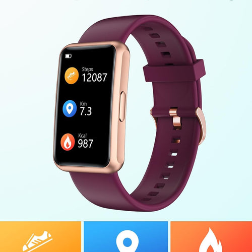 Load image into Gallery viewer, Fitness Tracker No Bluetooth No APP No Phone Needed, Fitness Watch for Men Women Parents IP68 Waterproof with Full Touch Screen Steps Calories Counter Sleep Tracker Alarm Clocks (Purple)

