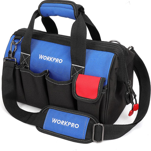 Load image into Gallery viewer, 14-Inch Tool Bag, Multi-Pocket Tool Organizer with Adjustable Shoulder Strap
