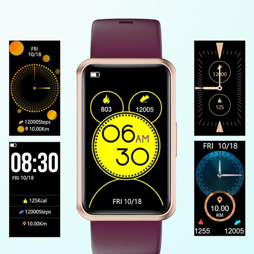 Load image into Gallery viewer, Fitness Tracker No Bluetooth No APP No Phone Needed, Fitness Watch for Men Women Parents IP68 Waterproof with Full Touch Screen Steps Calories Counter Sleep Tracker Alarm Clocks (Purple)
