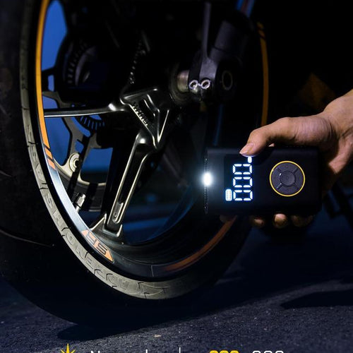 Load image into Gallery viewer, Portable Tire Inflator: Smart ON/OFF Hose Design
