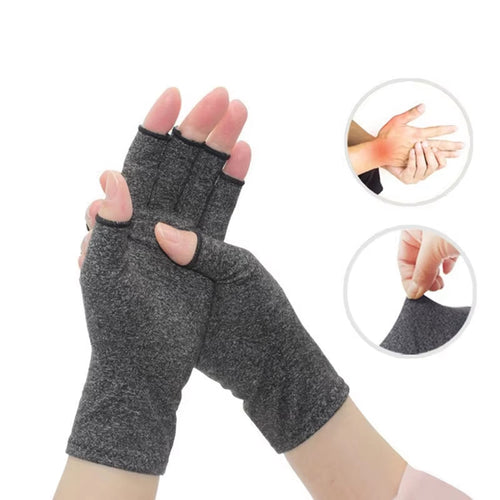 Load image into Gallery viewer, Compression Arthritis Gloves Wrist Support Therapy Wristband Half Finger Compression Gloves Joint Pain Relief Cycling Gloves
