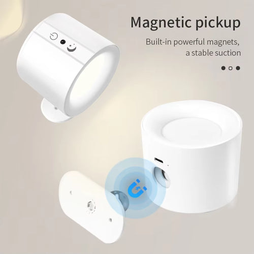 Load image into Gallery viewer, GlowFlex Touch Wall Lamp – Dual Head LED Light with Remote, 360° Rotation &amp; USB Rechargeable Design
