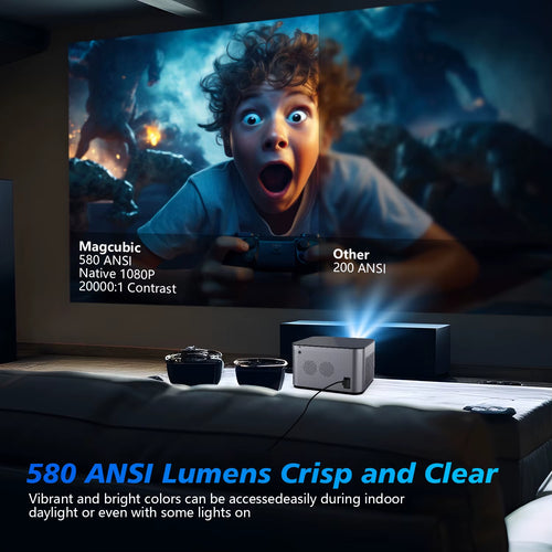 Load image into Gallery viewer, Android 11 4K Smart Projector 580ANSI 1920*1080P Full HD Wifi6 BT5.0 Allwinner H713 Voice Control Home Cinema Theater
