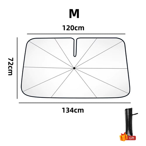 Load image into Gallery viewer, SunShield 360 – Rotatable Umbrella-Style Car Windshield Sunshade with UV &amp; Heat Protection
