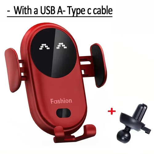 Load image into Gallery viewer, AutoGrip Wireless Car Charger – Infrared Sensor Mount &amp; Fast Charging Stand for iPhone &amp; Samsung
