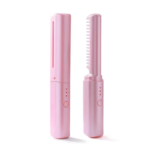 Load image into Gallery viewer, GlamWave Pro – Portable Wireless Heated Hair Straightener &amp; Curler Brush
