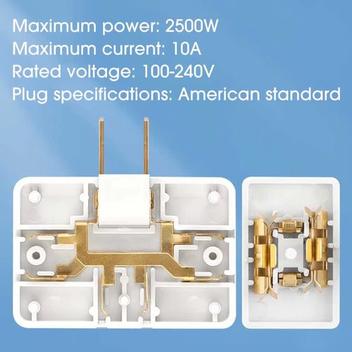 Load image into Gallery viewer, 3-Port Rotatable US Plug Adapter – Compact Power, Anywhere You Go
