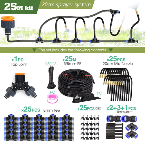 Load image into Gallery viewer, DIY 30M-5M Universal Sprayer Kit – Patio Misting &amp; Cooling System for Garden Irrigation

