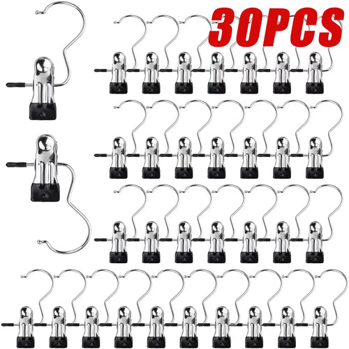Load image into Gallery viewer, SpaceSaver 360° Rotating Boot Hanger – Portable &amp; Space-Saving Stainless Steel Clip for Closet &amp; Travel
